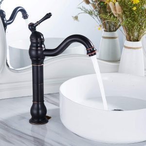 Kopalniska pipa armatura Visoka kopalniška armatura črna anticna