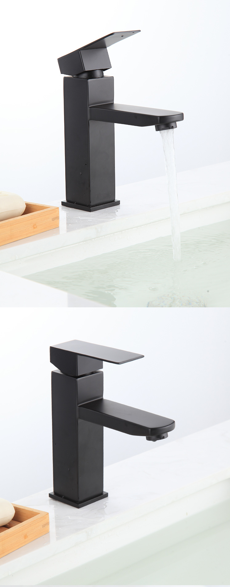 kopalniška pipa armatura za umivalnik črna